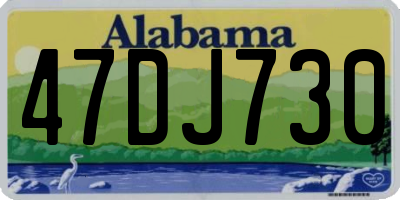 AL license plate 47DJ730