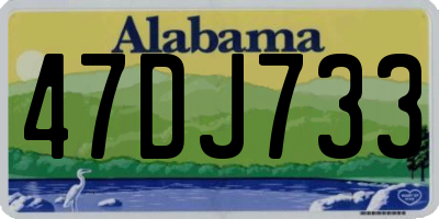 AL license plate 47DJ733