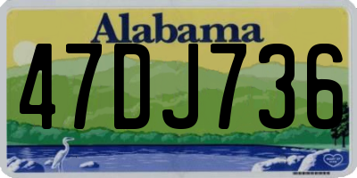 AL license plate 47DJ736