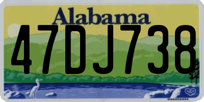AL license plate 47DJ738