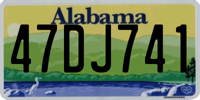 AL license plate 47DJ741