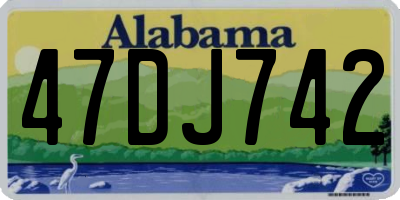 AL license plate 47DJ742