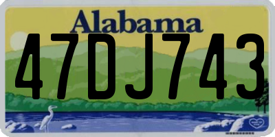 AL license plate 47DJ743