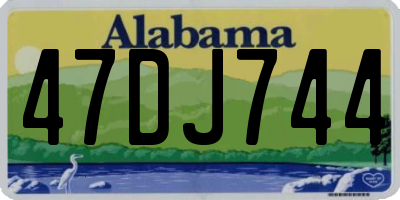 AL license plate 47DJ744