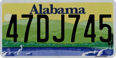 AL license plate 47DJ745