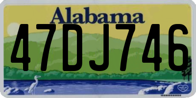 AL license plate 47DJ746