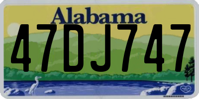 AL license plate 47DJ747