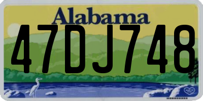AL license plate 47DJ748