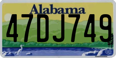 AL license plate 47DJ749