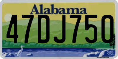 AL license plate 47DJ750