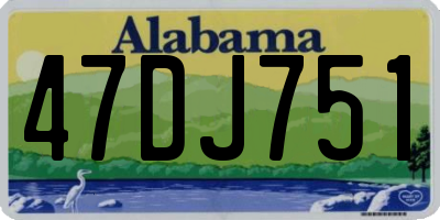 AL license plate 47DJ751
