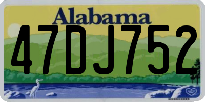 AL license plate 47DJ752