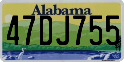 AL license plate 47DJ755
