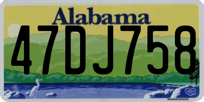 AL license plate 47DJ758