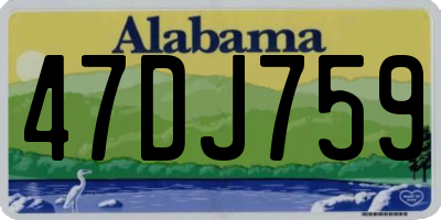 AL license plate 47DJ759