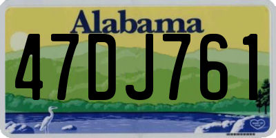 AL license plate 47DJ761