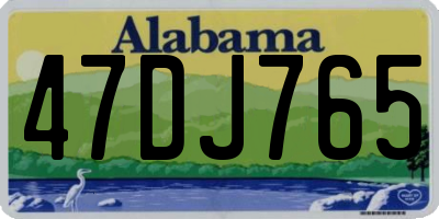 AL license plate 47DJ765