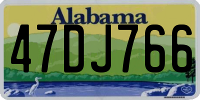AL license plate 47DJ766