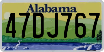 AL license plate 47DJ767