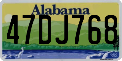 AL license plate 47DJ768