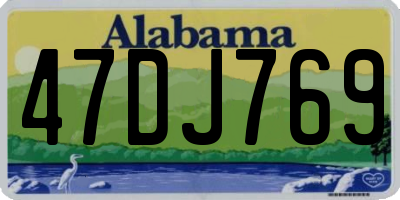 AL license plate 47DJ769