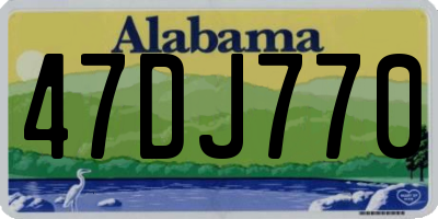 AL license plate 47DJ770