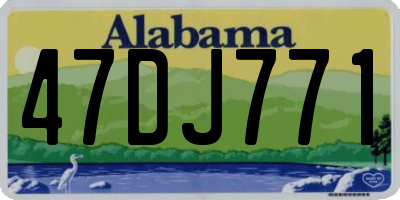 AL license plate 47DJ771