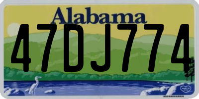 AL license plate 47DJ774