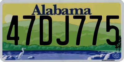 AL license plate 47DJ775