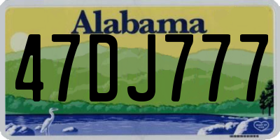 AL license plate 47DJ777