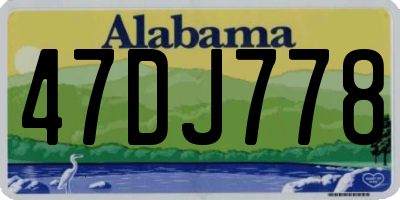 AL license plate 47DJ778