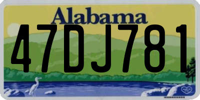AL license plate 47DJ781