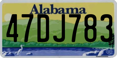 AL license plate 47DJ783