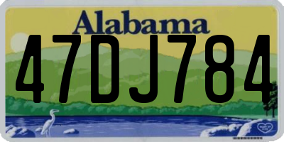 AL license plate 47DJ784
