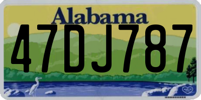 AL license plate 47DJ787