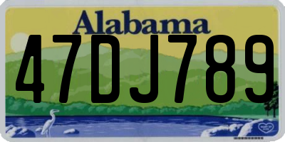 AL license plate 47DJ789