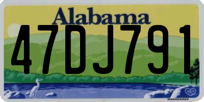 AL license plate 47DJ791