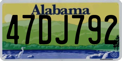 AL license plate 47DJ792