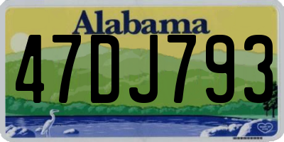 AL license plate 47DJ793