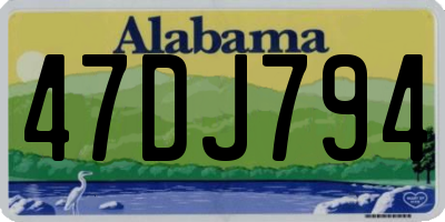 AL license plate 47DJ794
