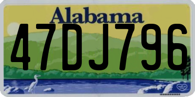 AL license plate 47DJ796