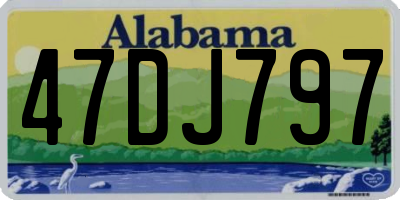 AL license plate 47DJ797