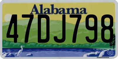 AL license plate 47DJ798
