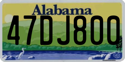AL license plate 47DJ800