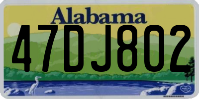 AL license plate 47DJ802