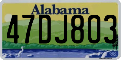 AL license plate 47DJ803
