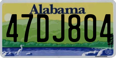 AL license plate 47DJ804