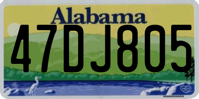 AL license plate 47DJ805