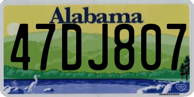 AL license plate 47DJ807