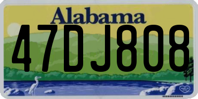 AL license plate 47DJ808